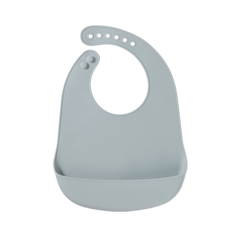 Dongguan Greene Factory Baby Silicone Bib Does Not Contain Bisphenol A Baby Saliva Pocket Children's Tableware Feeding Set