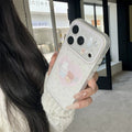 Large view white border phone case for iphone 18, apple 17 pro max - star, heart, rabbit, and bear design protective cover
