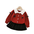 Girls' knit cardigan & skirt set - new  collection, chanel-inspired style