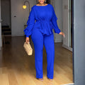 D3345  cross-border e-commerce  women's new fashion drawstring slim-fit top and casual pants two-piece set