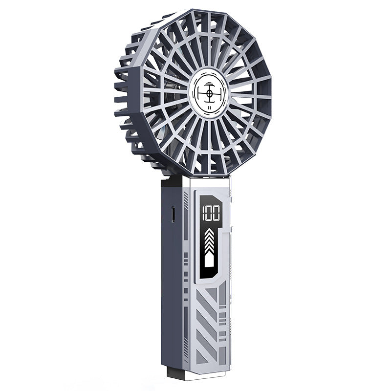 New usb handheld fan - mini portable folding fan with digital display - perfect for office, students, and gifts