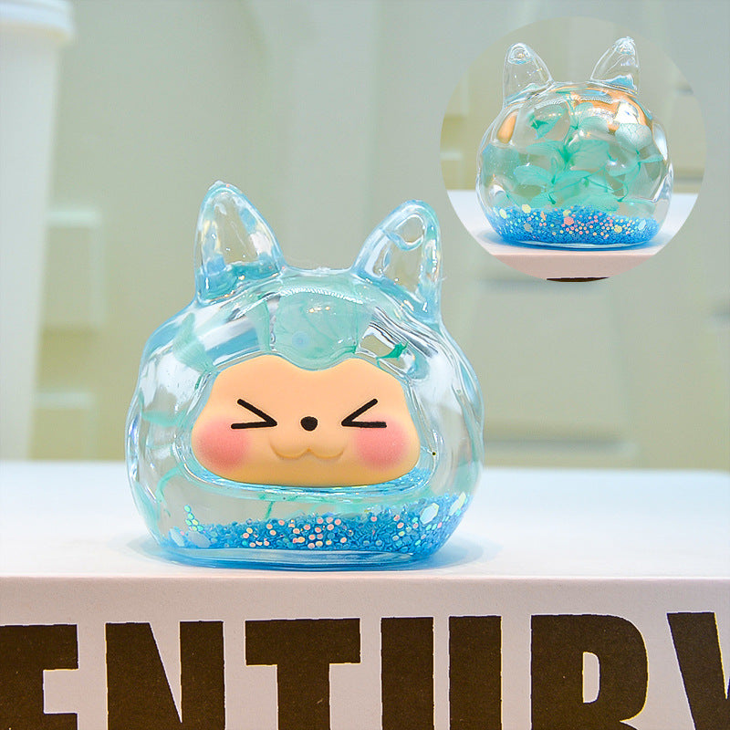 oversized three-dimensional quicksand KIKI shopping mall blind box figure desktop ornament car pendant DIY jewelry accessories