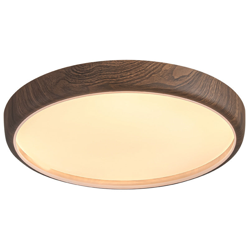 Walnut pattern bedroom ceiling light Nordic style ultra-thin living room light simple study eye protection room lighting minimalist