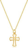 european and american cross inlaid zircon stainless steel layered twist chain paper clip necklace retro niche design
