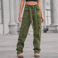 Wishfashion style cross-border export  new arrival washed denim multi-pocket heavy industry casualworkwear pants pants