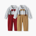 Boyssuitautumnew arrival style baby overalls first birthday handsome k-style gentleman long sleeves spring & fall clothing