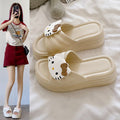 Kt cat cute slippers women's new thick sole home outwear easiest for matchnon-slip stomping on shit feeling cool slippers women