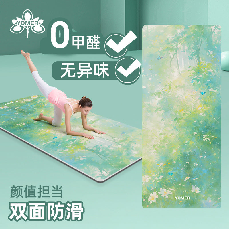 2024 new high-value yoga mat - non-slip, women's, extra wide 80cm, fitness shock absorption, thickened, soundproof yoga mat - tpe