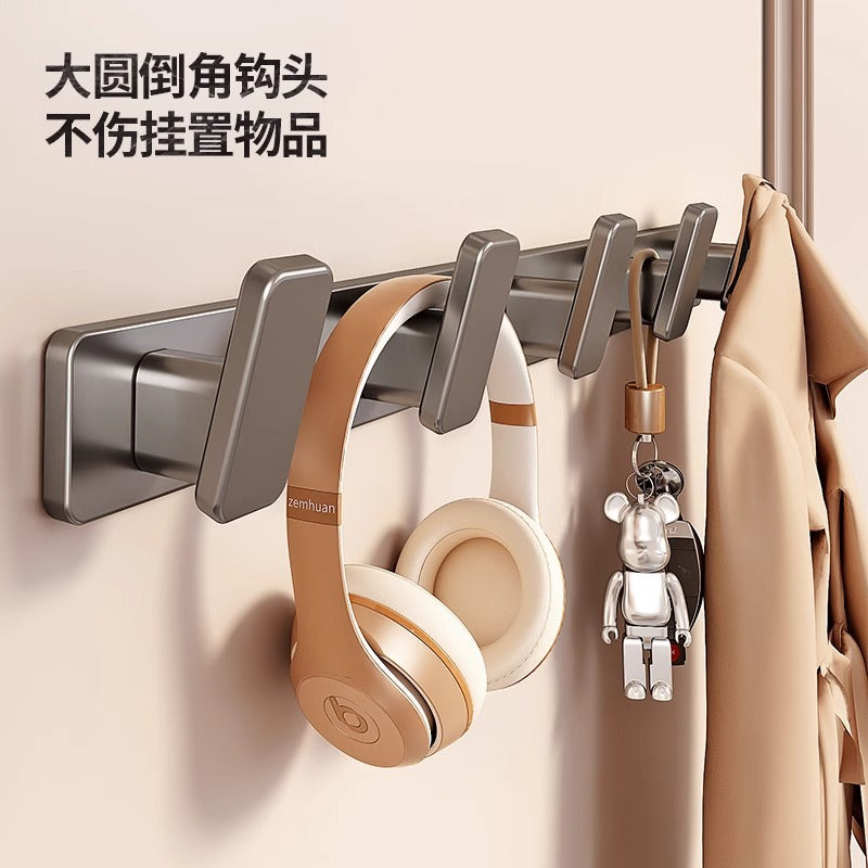 Over-the-door hook, no-drill wall mount hanger, heavy-duty adhesive, weight-bearing entryway coat hook, wall-mounted hook rack