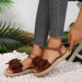e-commerce  summer new arrival: plus size women's sandals - southeast asia style, bow accent, comfortable soft sole