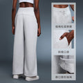 Women's fleece-lined casual pants for autumn and winter - warm, windproof, jogger style, loose fit, straight leg, slimming, athletic long pants d25158