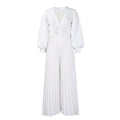 D534 european and american cross-border  foreign trade plus size beaded mesh fashion casual loose wide leg african jumpsuit