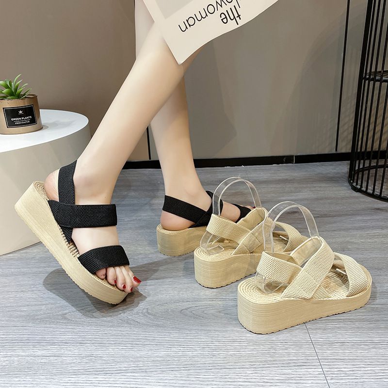 sourcing: , ,   summer hot-selling chunky platform wedge sandals - comfortable beach sandals for women