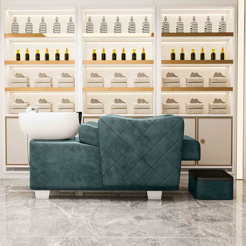 Factory direct sales popular semi-reclining hair salon fashion shampoo bed simple high-end hair salon ceramic flush bed