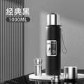 Jet black 1000ml tea infuser bottle