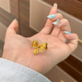 New bowknot pendant sweet zircon women's necklace - light luxury, high-end, versatile, niche style, elegant clavicle chain