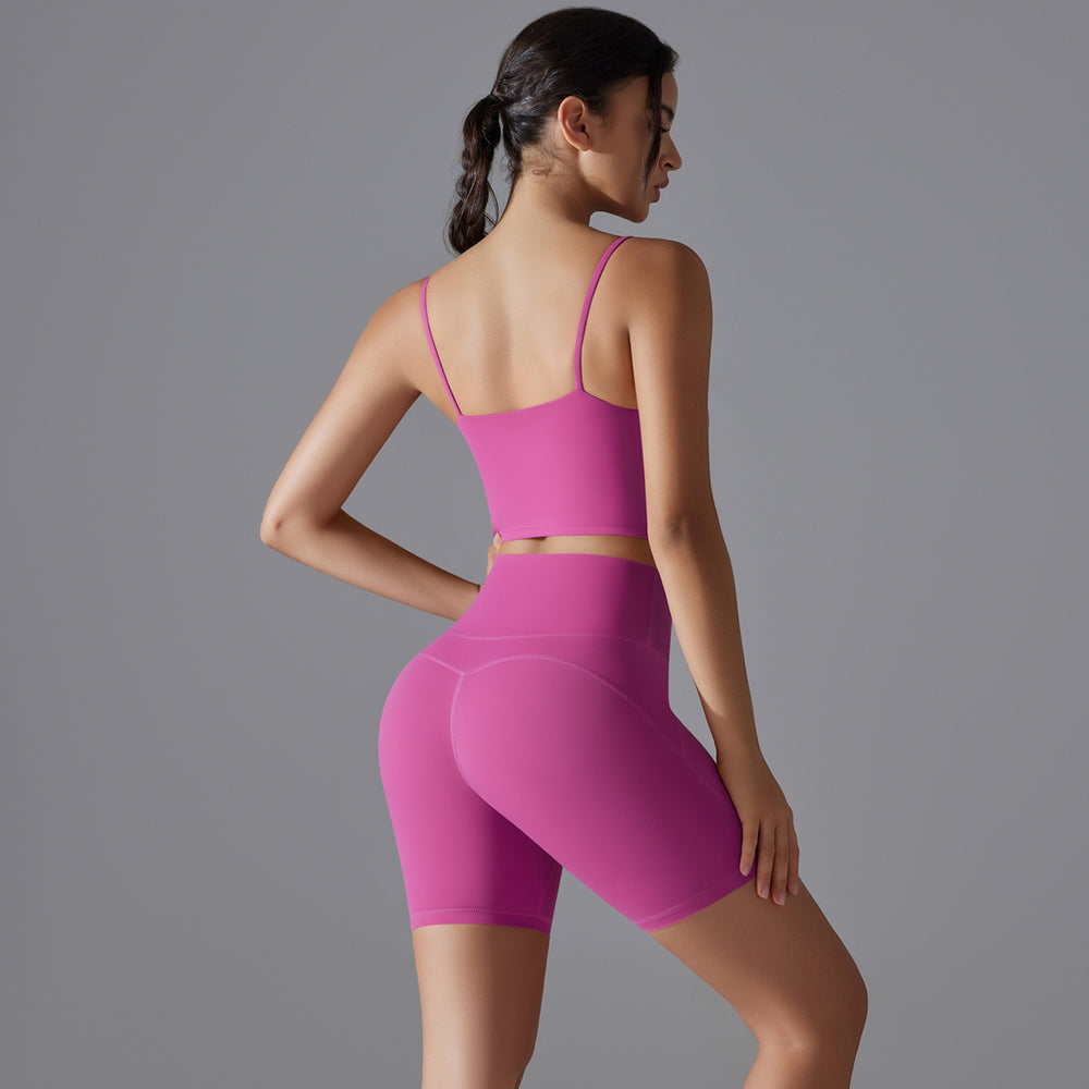 New arrival free underwear high waist hip lifting tight nude yoga wear intimates sports running bra shorts suit for women