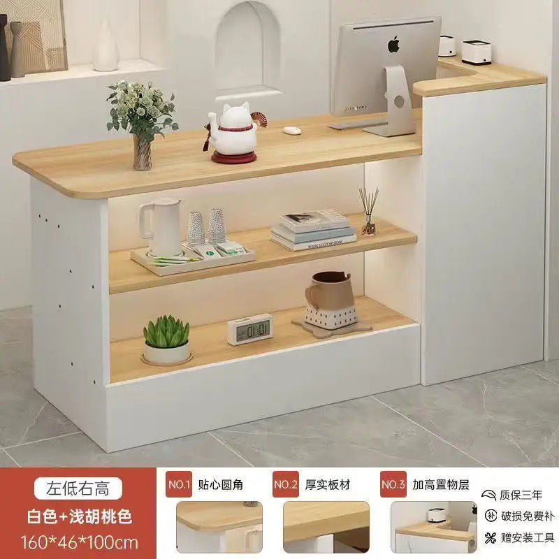 Cashier counter - minimalist modern design for small shops, clothing stores, women's apparel boutiques, beauty salons, commercial bars, and nail salons