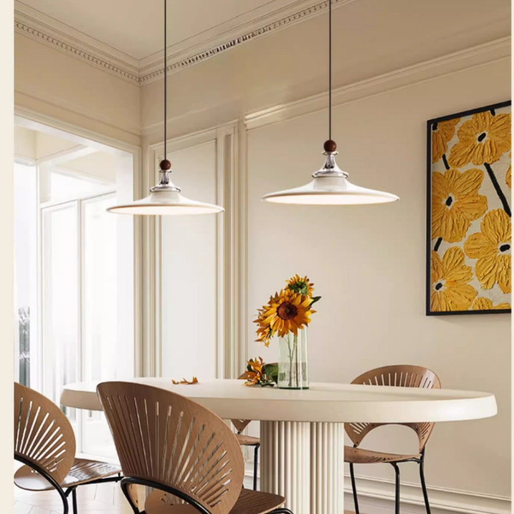 Medieval restaurant double-headed chandelier 2025 new French retro dining table lamp chess player round table lamp flying saucer lighting