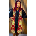 e-commerce   new zipper dress wax fabric with pockets african women's plus size skirt