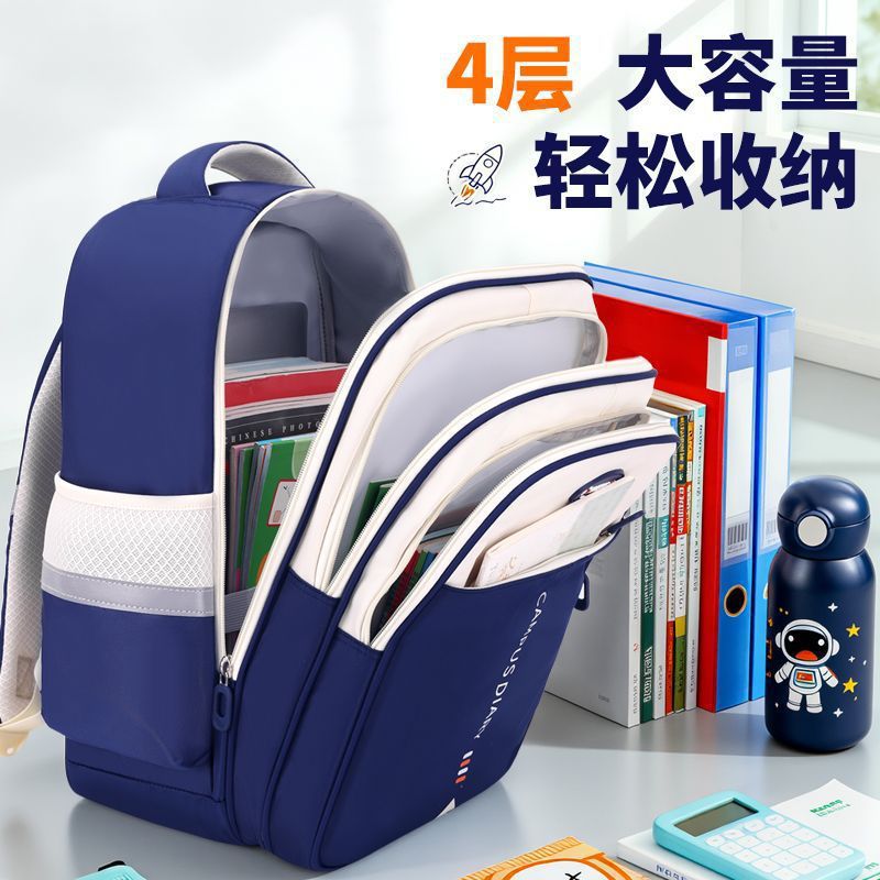 scoolbag british style kids schoolbag primary school girls burden reduction lightweight large capacity backpack wholesale