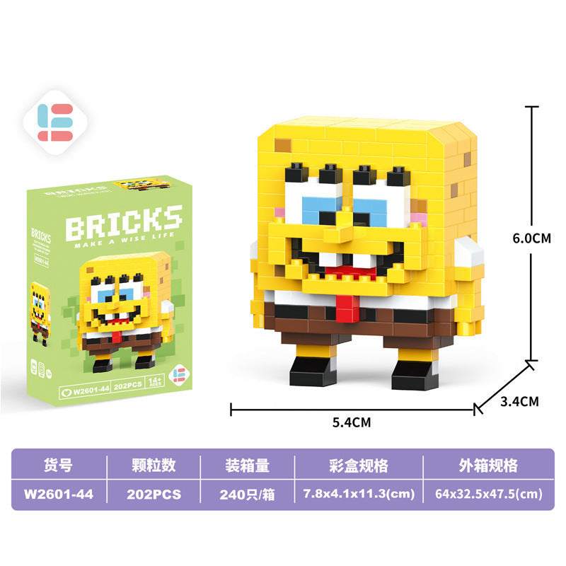 【customizable】micro building blocks children's educational puzzle assembly toy model ornament cartoon blind box gift