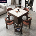 Mahjong table, egg-cracking special table, solid wood eight immortals table, square table, dining table, new chinoiserie slate chess and card table and chairs