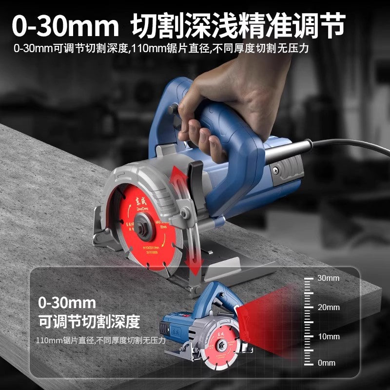 Dongcheng marble machine 220v tile small satchel saw stone grooving marble machine pipe cutting wall cutting machine tool