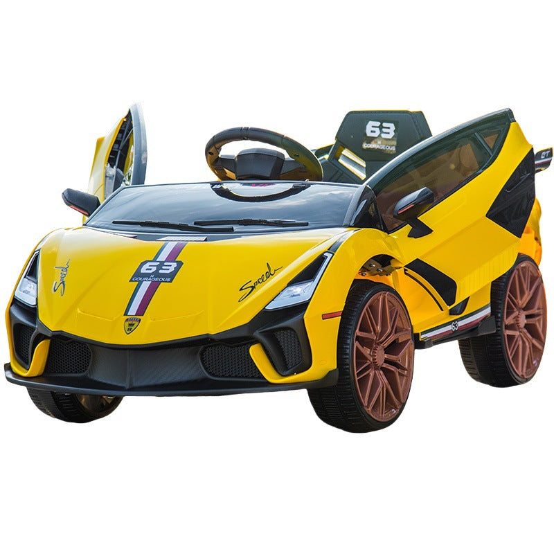 New children's electric car children can sit four-wheel remote control car boys and girls with rocking four-wheel drive toy car