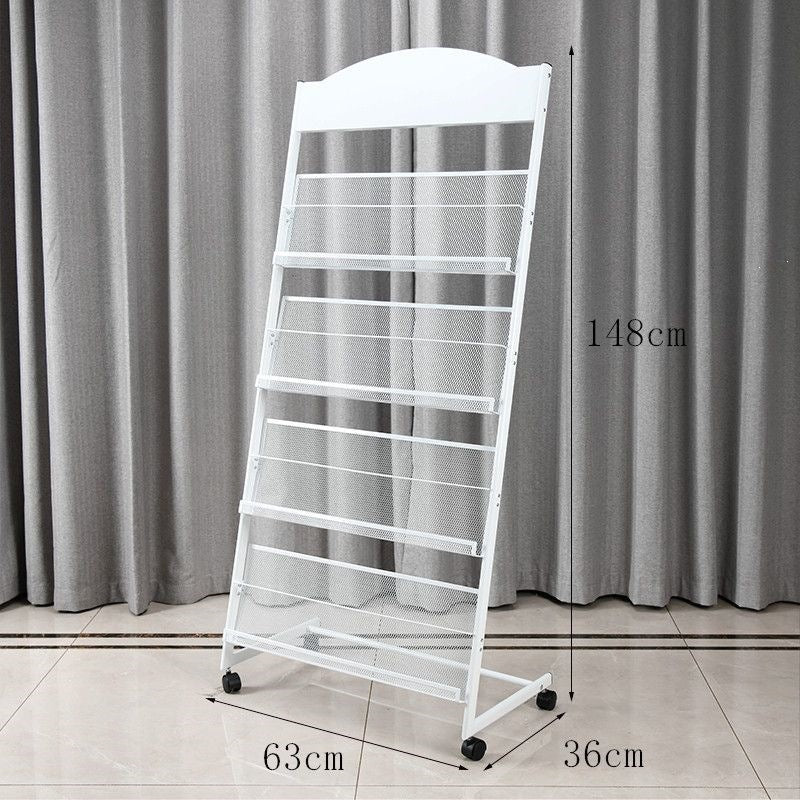Floor magazine rack, newspaper rack, book rack, display rack, promotional material rack, single page rack, storage rack