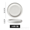 10inch glossy white thick edge plate