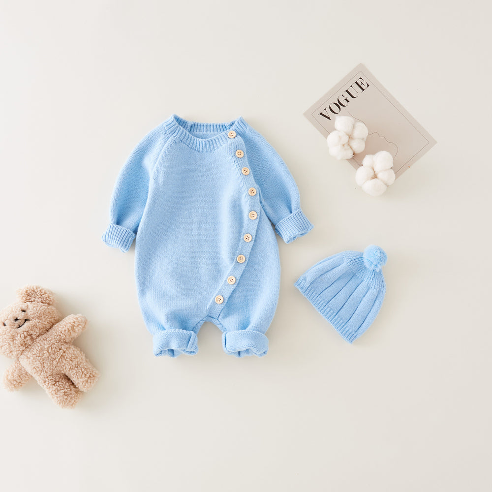 Baby knitting onesie fall and winternewborn baby boy sweatercuteheattech crawling suit 017