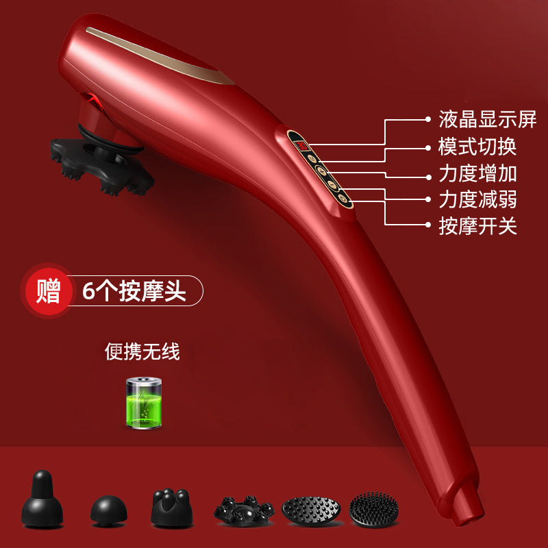 Dolphin massage stick hammer electric handheld shoulder and neck knocking cervical spine waist whole body meridian hammering back vibration instrument