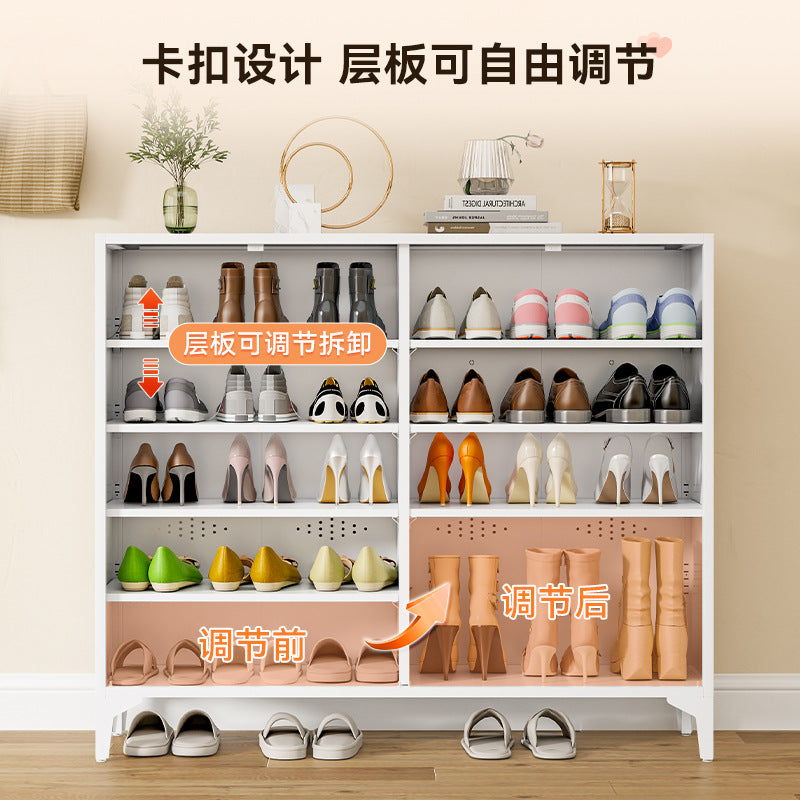 Steel for home shoe cabinet door all-in-one cabinet outside corridor entrance entrance iron storage cabinet all-in-one wall storage cabinet