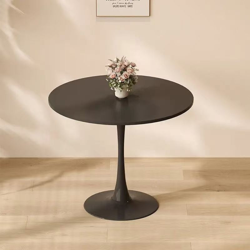 White nordic table balcony round casual negotiation milk tea coffee shop table and chair dining table tulip round table dining table