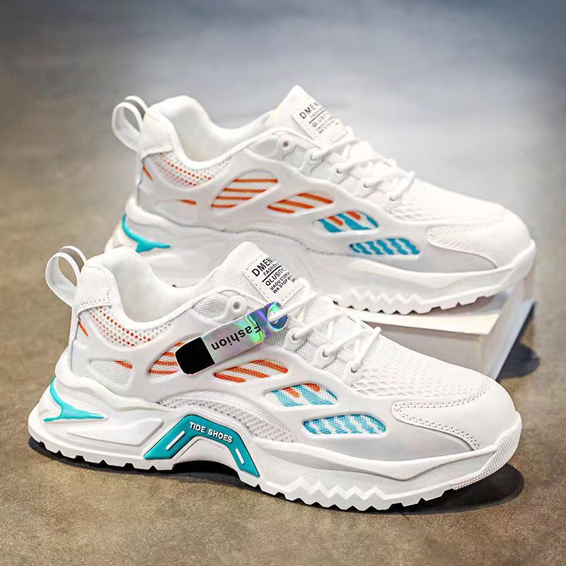 Winter men's breathable shoes 2025 new youth casual versatile sports running mesh anti-odor height increasing dad shoes