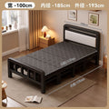 Four-fold foldable bed single bedfor homesimple office lunch break double rental house adult iron bed