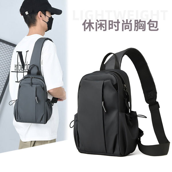 New Sports and Leisure Crossbody Bag Fashion Men's Crossbody Bag Trend Breast Bag Commuter Lightweight Large Capacity Shoulder Bag