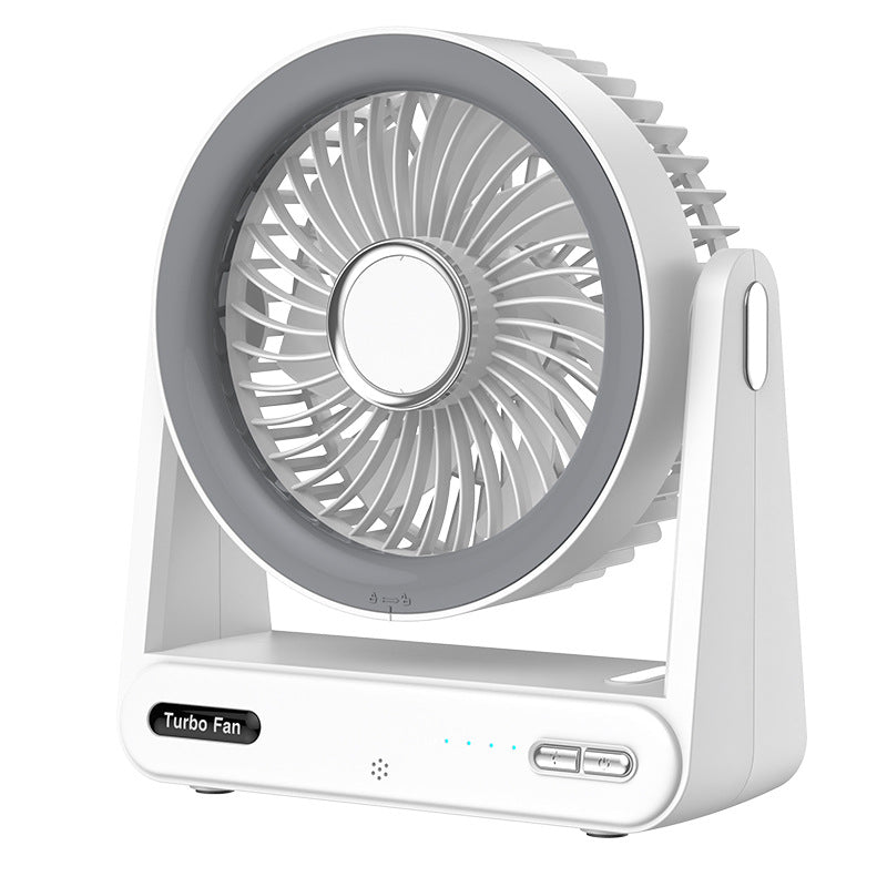desktop usb mini fan with long battery life, voice timing, electric fan, strong wind, household circulation fan