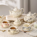 Vintage french afternoon tea teapot and coffee cup saucer set - a beautiful ceramic gift set perfect for housewarming