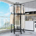 360-degree movablerotate coat rack floor-standing bedroom indoor clothes storage balcony clothes drying rack thickened load-bearing