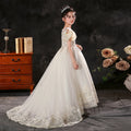 Exportgirl dress trailingaccessible luxuryniche style flower girl wedding dress evening dress catwalk catwalk performance clothes in stock batch