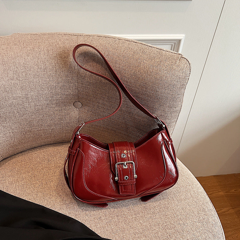 Cross-border high-end niche bag women's 2025 new spring and summer sweet and cool Spice Girl messenger bag women's shoulder armpit bag