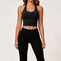 new nylon spandex compression yoga tank top - quick-dry activewear, versatile outerwear, running, beautiful back design, sports bra for women