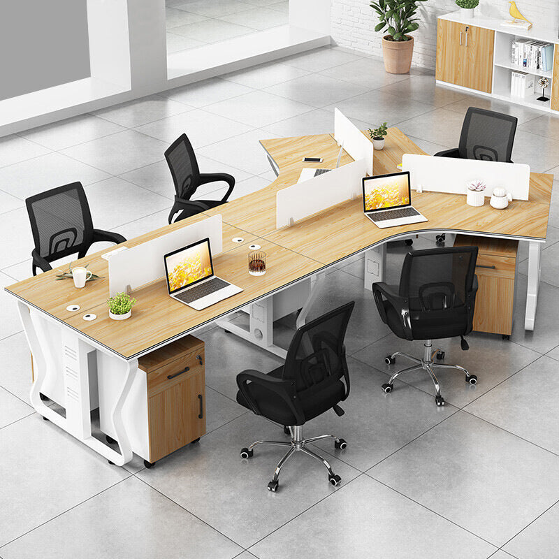 Saint li staff office desk and chair special-shaped employee slot combination office booth financial computer desk