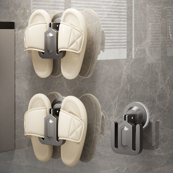 Suction cup, slipper rack, bathroom, non-punching, wall-mounted hanger, toilet, toilet drain door, shoe storage artifact