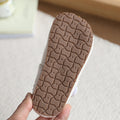 New girls' sandals: summer kids' fashion bow solid color princess shoes, soft sole hollow-out classic leather shoes