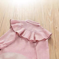 Girl shirtfleece-lined stylenew arrivalk-stylestripes lapel shirtruffles children's spring & fallcardigantops
