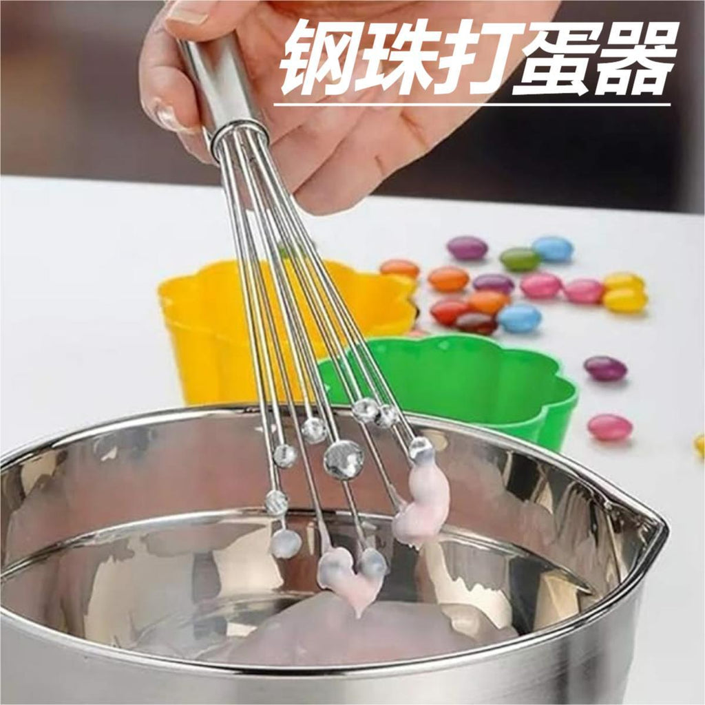 All stainless steel steel ball egg beater handheld household mixer cream foamer egg mixer kitchen supplies