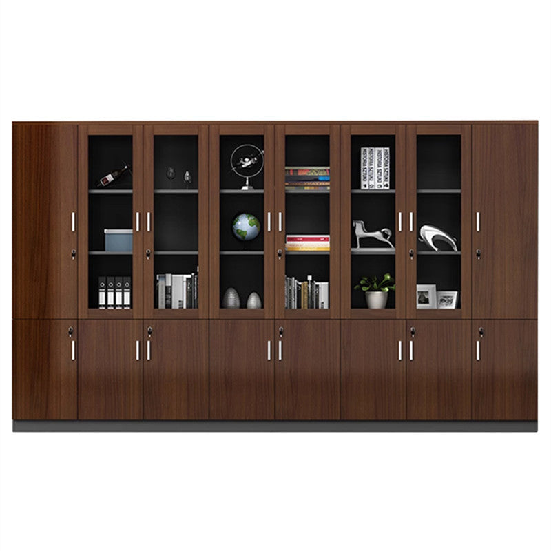 Company office cabinet wooden floor-standing file cabinet background cabinet information cabinet wooden board storage cabinet bookcase high cabinet